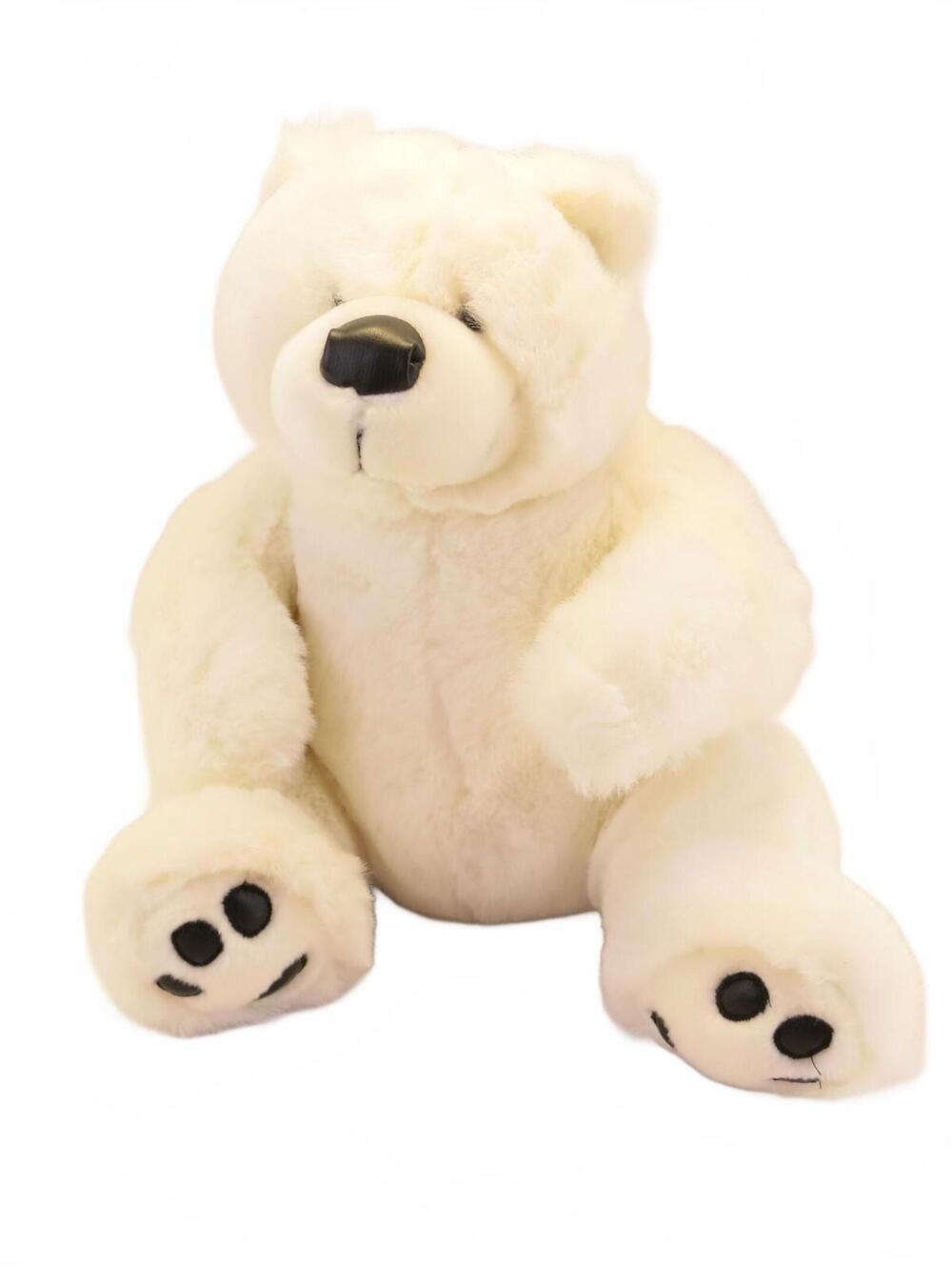 Comic Bear Plush Teddy Bear Stuffed Animal White Large 12"